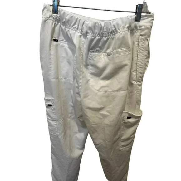 Jaanuu‎ Men's 11-pocket Relaxed-fit White Scrub Pant Size M - Picture 4 of 8